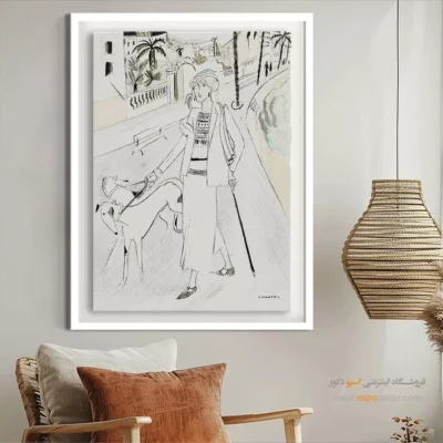 تابلو لباس شیک برای اتاق خواب مدرن - کن – تابلو فشن - اسپو دکور