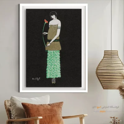 تابلو لاکچری فشن شیک برای دکور خانه - سوسن سرخ – تابلو فشن - اسپو دکور