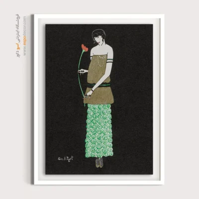 تابلو لاکچری فشن شیک برای دکور خانه - سوسن سرخ – تابلو فشن - اسپو دکور