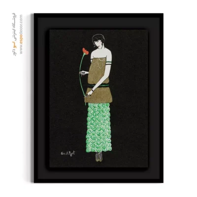 تابلو لاکچری فشن شیک برای دکور خانه - سوسن سرخ – تابلو فشن - اسپو دکور