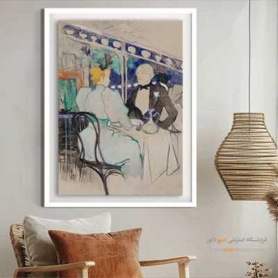 تابلو ژورنال مد لاکچری برای اتاق خواب مدرن - افراد شیک پوش – تابلو فشن - اسپو دکور