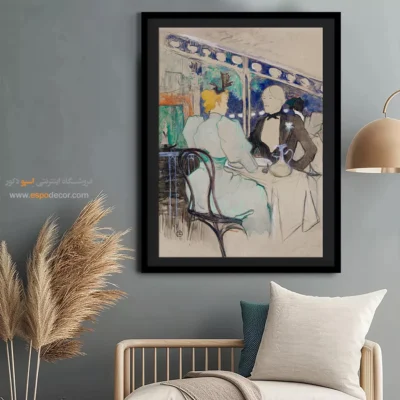 تابلو ژورنال مد لاکچری برای اتاق خواب مدرن - افراد شیک پوش – تابلو فشن - اسپو دکور