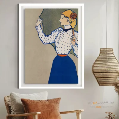 تابلو فشن زنانه برای دیوار پذیرایی - ظرافت 1900 – تابلو فشن - اسپو دکور