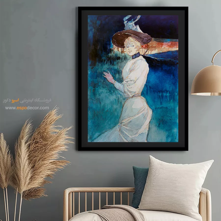 تابلو catwalk برای کادو تولد - شیک در لباس سفید – تابلو فشن - اسپو دکور