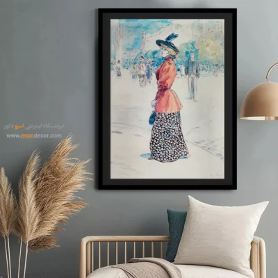 خرید تابلو لباس شب برای اتاق دخترانه - زیبا در بلوار – تابلو فشن - اسپو دکور