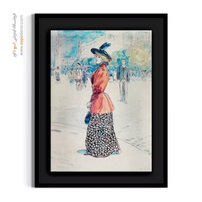 خرید تابلو لباس شب برای اتاق دخترانه - زیبا در بلوار – تابلو فشن - اسپو دکور