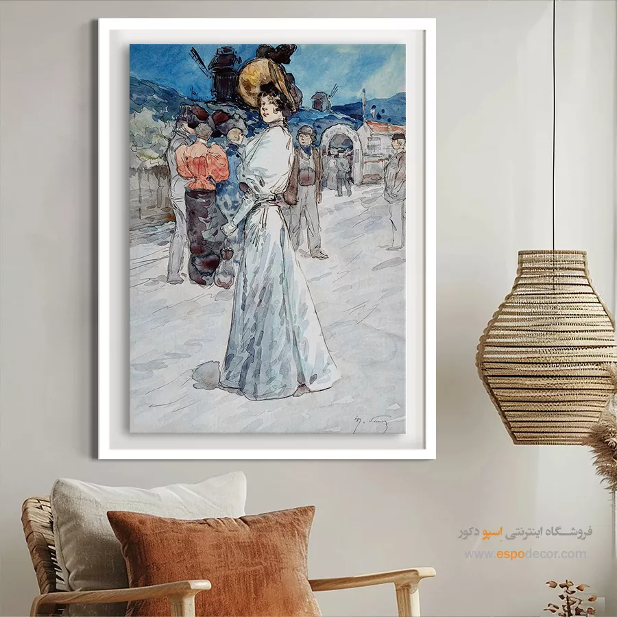 تابلو لباس خاص برای طراحی داخلی بوتیک - مولن دلاگالت – تابلو فشن - اسپو دکور