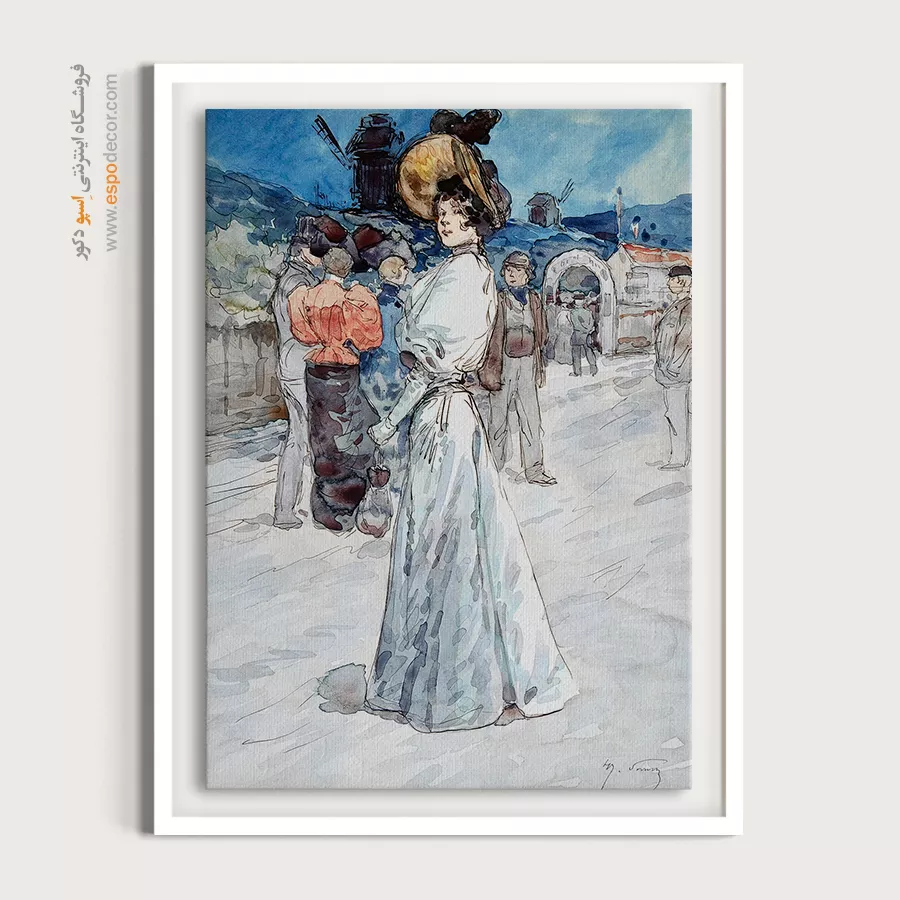 تابلو لباس خاص برای طراحی داخلی بوتیک - مولن دلاگالت – تابلو فشن - اسپو دکور