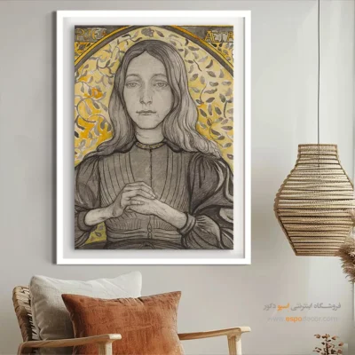 تابلو دخترانه فشن رنگی برای اتاق نوجوان - پرتره هارپیه – تابلو فشن - اسپو دکور