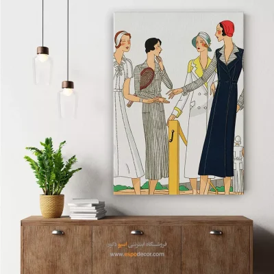 تابلو مانکن زن مدرن برای اتاق خواب مدرن