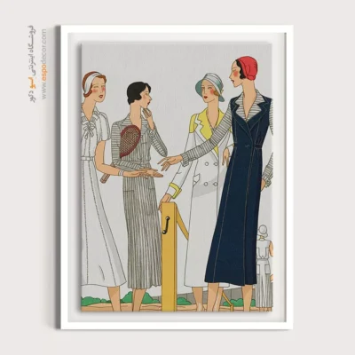 تابلو مانکن زن مدرن برای اتاق خواب مدرن - لباس تنیس – تابلو فشن - اسپو دکور