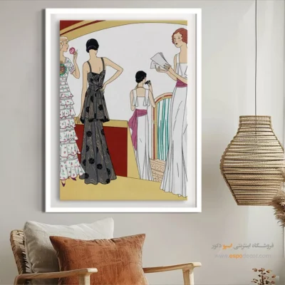 تابلو استایل خیابانی لاکچری برای طراحان لباس - لباس شب (1931) – تابلو فشن - اسپو دکور