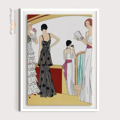 تابلو استایل خیابانی لاکچری برای طراحان لباس - لباس شب (1931) – تابلو فشن - اسپو دکور