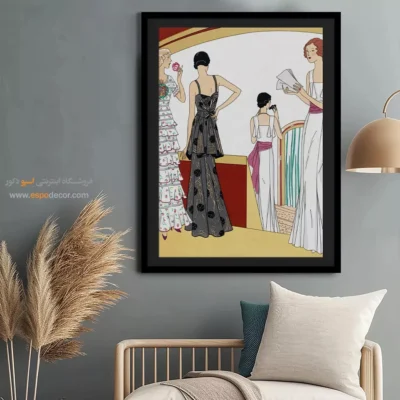 تابلو استایل خیابانی لاکچری برای طراحان لباس - لباس شب (1931) – تابلو فشن - اسپو دکور