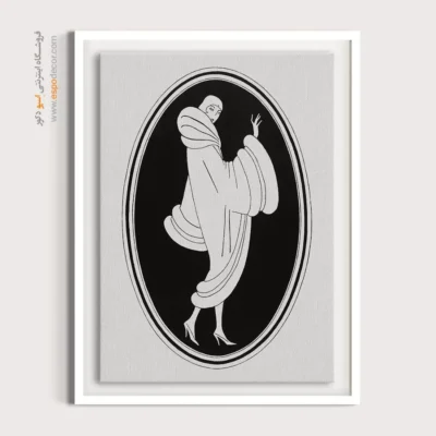 تابلو استایل خیابانی زنانه برای دکوراسیون - کت خز برندت – تابلو فشن - اسپو دکور