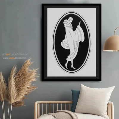 تابلو استایل خیابانی زنانه برای دکوراسیون - کت خز برندت – تابلو فشن - اسپو دکور