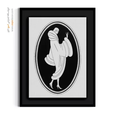 تابلو استایل خیابانی زنانه برای دکوراسیون - کت خز برندت – تابلو فشن - اسپو دکور