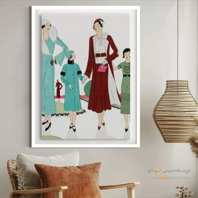 تابلو ژورنال مد جدید برای مدلینگ - کت پشمی (1931) – تابلو فشن - اسپو دکور