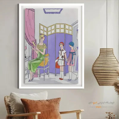 تابلو استایل خاص برای اتاق دخترانه - میز آرایش – تابلو فشن - اسپو دکور