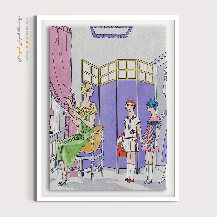 تابلو استایل خاص برای اتاق دخترانه - میز آرایش – تابلو فشن - اسپو دکور