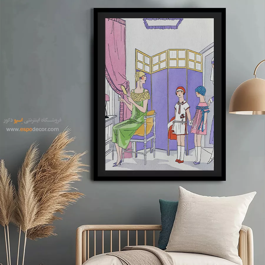 تابلو استایل خاص برای اتاق دخترانه - میز آرایش – تابلو فشن - اسپو دکور