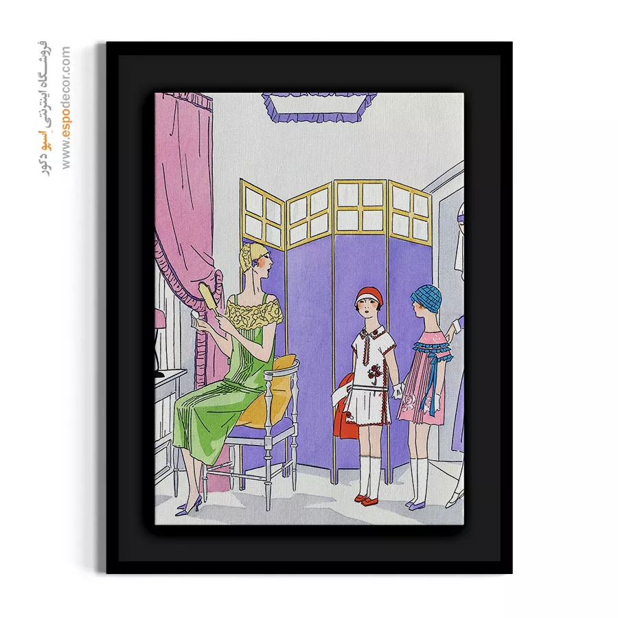 تابلو استایل خاص برای اتاق دخترانه - میز آرایش – تابلو فشن - اسپو دکور