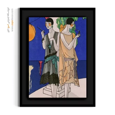 تابلو مدرن برای بوتیک لباس - کشیدن سیگار – تابلو فشن - اسپو دکور