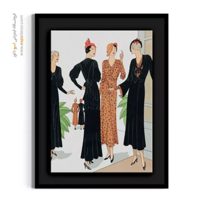 تابلو هنری فشن برای مزون - لباس بعدازظهر – تابلو فشن - اسپو دکور