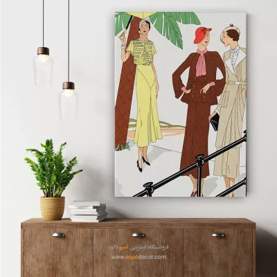 تابلو طراحی لباس زنانه دخترانه برای اتاق نوجوان