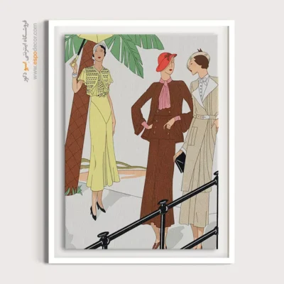 تابلو طراحی لباس زنانه دخترانه برای اتاق نوجوان - طراحی ظرافت زنانه – تابلو فشن - اسپو دکور