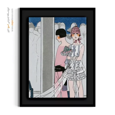 تابلو لباس خاص برای دیوار پذیرایی - نقره ای و سفید – تابلو فشن - اسپو دکور