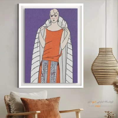 تابلو لباس شب برای طراحان لباس - لباس با شنل – تابلو فشن - اسپو دکور