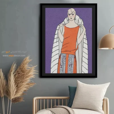 تابلو لباس شب برای طراحان لباس - لباس با شنل – تابلو فشن - اسپو دکور