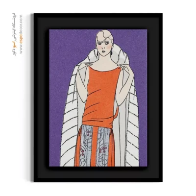 تابلو لباس شب برای طراحان لباس - لباس با شنل – تابلو فشن - اسپو دکور