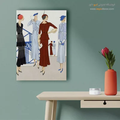 تابلو مانکن زن الهامگرفته از مد روز برای دکور خانه