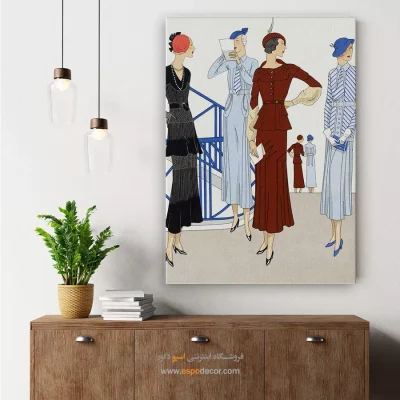 تابلو مانکن زن الهامگرفته از مد روز برای دکور خانه