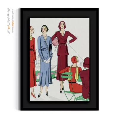 تابلو لباس مجلسی زنانه فانتزی برای مزون - لودویک استریمپل – تابلو فشن - اسپو دکور