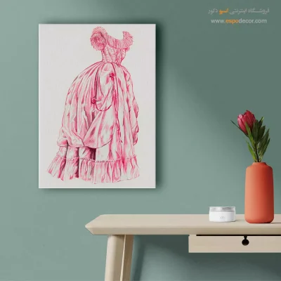 تابلو لباس شب دخترانه برای دکوراسیون