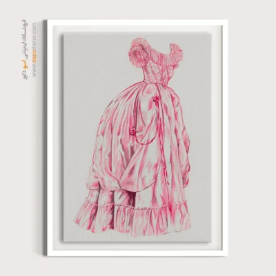 تابلو لباس شب دخترانه برای دکوراسیون - لباس نامزدی تاونر – تابلو فشن - اسپو دکور