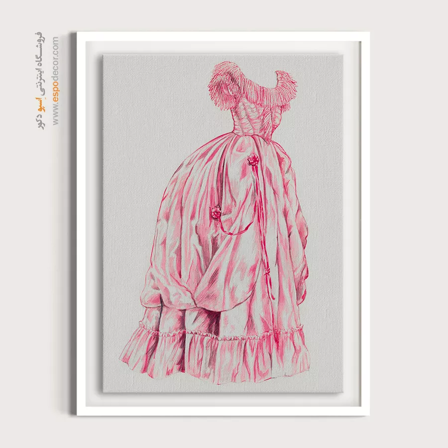 تابلو لباس شب دخترانه برای دکوراسیون - لباس نامزدی تاونر – تابلو فشن - اسپو دکور