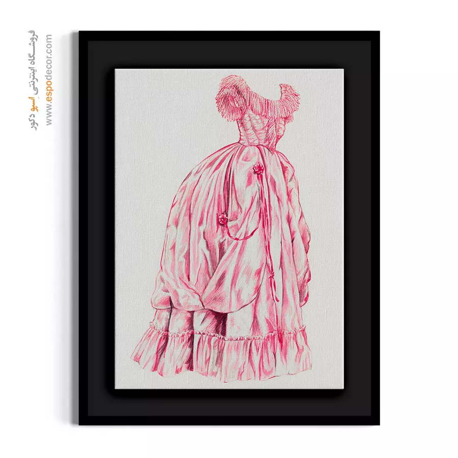 تابلو لباس شب دخترانه برای دکوراسیون - لباس نامزدی تاونر – تابلو فشن - اسپو دکور