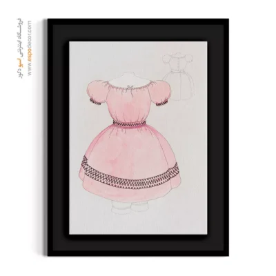 تابلو مانکن زن کلاسیک برای سالن زیبایی - لباس صورتی – تابلو فشن - اسپو دکور