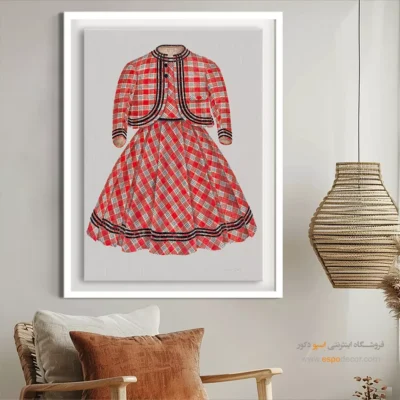 تابلو استایل زنانه با کیفیت چاپ بالا برای طراحی داخلی - کت دامن دخترانه – تابلو فشن - اسپو دکور
