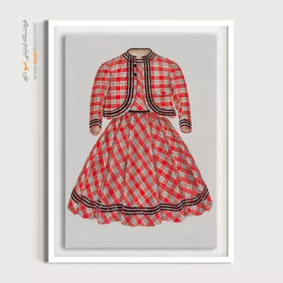 تابلو استایل زنانه با کیفیت چاپ بالا برای طراحی داخلی - کت دامن دخترانه – تابلو فشن - اسپو دکور