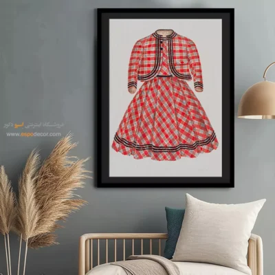 تابلو استایل زنانه با کیفیت چاپ بالا برای طراحی داخلی - کت دامن دخترانه – تابلو فشن - اسپو دکور