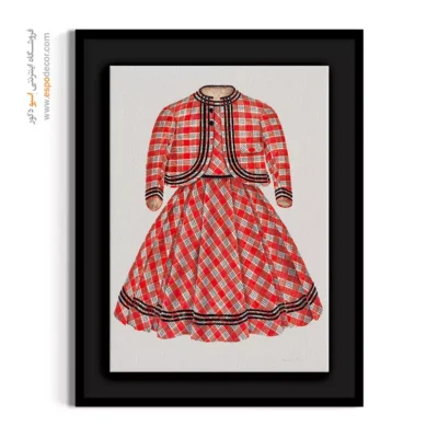 تابلو استایل زنانه با کیفیت چاپ بالا برای طراحی داخلی - کت دامن دخترانه – تابلو فشن - اسپو دکور