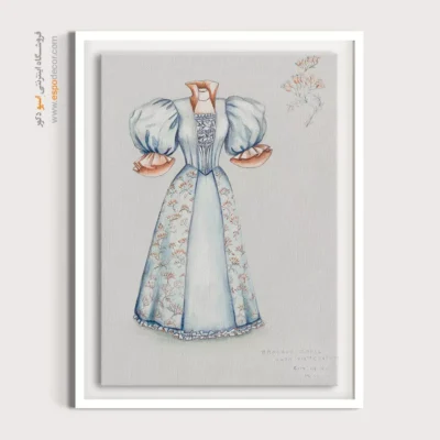 تابلو بوتیک لباس دخترانه برای کادو تولد - لباس ابریشمی – تابلو فشن - اسپو دکور
