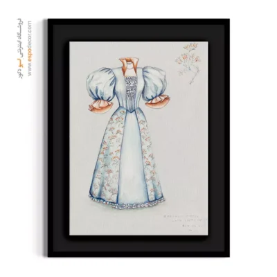 تابلو بوتیک لباس دخترانه برای کادو تولد - لباس ابریشمی – تابلو فشن - اسپو دکور