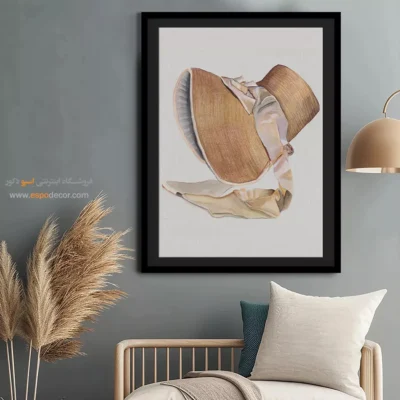 تابلو لاکچری فشن لاکچری برای دکوراسیون - کلاه لبه‌دار – تابلو فشن - اسپو دکور