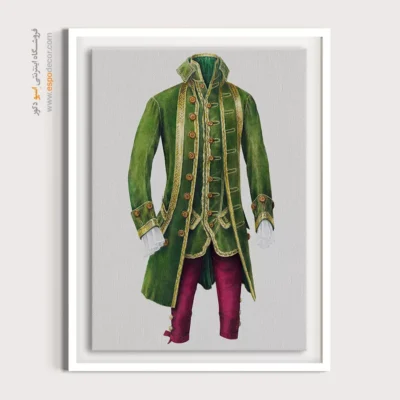 تابلو مانکن زن لاکچری برای دیوار اتاق - کت بلند – تابلو فشن - اسپو دکور